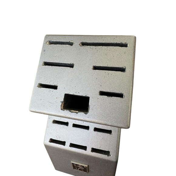 J.A. Henckles Empty Knife Block Gray 13 Slots Kitchen Storage - Picture 2 of 6
